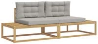 vidaXL Sofaelement Outdoor-Sofagarnitur Wei&szlig; 230,5 x 83 x 73 cm Polyester