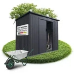 Juskys Gartenhaus M, BxT: 218x132 cm, mit Pultdach, Schiebet&uuml;r,...