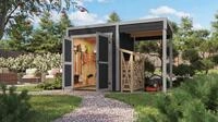 weka Gartenhaus Batu 1 mit Anbau, BxT: 350x414,8 cm