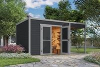 weka Gartenhaus Batu 3 mit Anbau, BxT: 450x609,2 cm