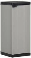 vidaXL Mehrzweckschrank Garten-Lagerschrank mit 1 Boden Grau und Schwarz...