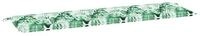 vidaXL Sitzauflage Bankpolster Blatt Blattmuster 150 x 50 x 3 cm Oxford-Stoff,...