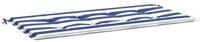 vidaXL Sitzauflage Gartenbank-Auflage Blau&Wei&szlig; Gestreift 100x50x4cm...