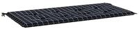vidaXL Sitzauflage Gartenbank-Auflage Schwarz Karomuster 120x50x4 cm...