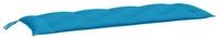 vidaXL Sitzauflage Gartenbank-Auflagen 2 Stk. Hellblau 150x50x7 cm...