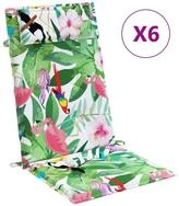vidaXL Hochlehnerauflage, Gartenstuhl Auflagen 6 Stk. Mehrfarbig Oxford-Gewebe