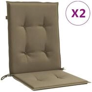 vidaXL Sitzauflage Niedriglehner-Auflagen 2 Stk. Melange Taupe 100x50x4 cm...