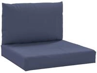 vidaXL Palettenkissen, Sitzkissen 2 Stk. Marineblau Stoff