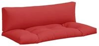 vidaXL Sitzauflage Palettenkissen 2-tlg. Rot Stoff, (2 St)