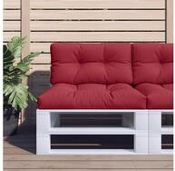 vidaXL Palettenkissen, Palettenkissen 2-tlg. Weinrot Stoff