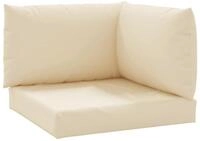 vidaXL Palettenkissen, Sitzkissen 3-tlg. Beige Oxford-Gewebe
