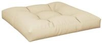 vidaXL Sitzauflage Palettenkissen Beige 80x80x12 cm Stoff, (1 St)
