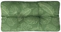 vidaXL Palettenkissen, Sitzkissen Blattmuster 70x40x12 cm Stoff