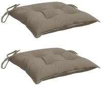 vidaXL Sitzauflage Stuhlkissen 2 Stk. Taupe 40x40x7 cm Oxford-Gewebe, (2 St)