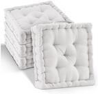 Beautissu Stuhlkissen 4er Set Bodenkissen Sitzkissen Mila, 50x50cm, Natur,