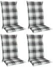 Beautissu Hochlehnerauflage 4er Set Hochlehner Auflagen Set 120x50 cm Polster