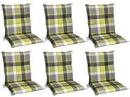 Beautissu Sitzauflage 6er Set Sunny GR Niedriglehner Auflagen 100x50 cm in Gr&uuml;n