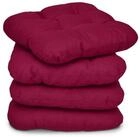 Beautissu Stuhlkissen 4er Set Sitzkissen Lisa Rot, 40x40x8cm, Indoor & Outdoor...