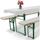Beautissu Bankauflage 3tlg Bierzeltgarnitur Auflage Set 50cm Comfort XS, 3tlg.,