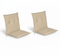 Beautissu Sitzauflage 2er Set Niedriglehner Auflage Gartenstuhl Loft NL,...
