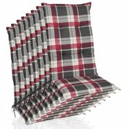 Beautissu Hochlehnerauflage 8er Set Hochlehner Auflagen Set 120x50 cm Polster