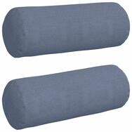 vidaXL Sitzauflage Bolsterkissen 2 St&uuml;ck Blau &Oslash; 25 x 70 cm Cordstoff, (2 St)