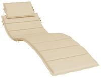 vidaXL Sitzauflage Sonnenliegen-Auflage Beige 186x58x4 cm Oxford-Gewebe, (1 St)