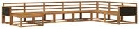 vidaXL Gartenlounge-Set Outdoor-Sofagarnitur 8 pcs Natur Massivholz, (8-tlg)