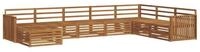 vidaXL Gartenlounge-Set Outdoor-Sofagarnitur 8 pcs Natur, (8-tlg)
