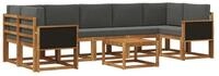 vidaXL Gartenlounge-Set Outdoor-Sofagarnitur mit Kissen 6 pcs, (6-tlg)