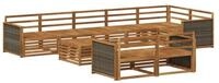 vidaXL Gartenlounge-Set Outdoor-Sofagarnitur 9 pcs, (9-tlg)