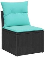 vidaXL Gartenlounge-Set Sofa Set 4 pcs Schwarz Poly-Rattan, (4-tlg)