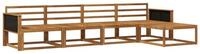 vidaXL Gartenlounge-Set Outdoor-Sofagarnitur 5 pcs Natur Massivholz, (5-tlg)
