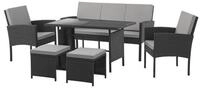 SVITA Gartenlounge-Set DENVER, (Gartenm&ouml;bel-Set), Essgruppe, Rattan, Inkl....