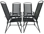 VCM Gartenstuhl 4er Set Balkonstuhl Camping H. 105 x B. 61 x T. (4 St), 4er Set,