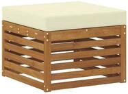 vidaXL Sofaelement Outdoor-Fu&szlig;hocker Massivholz Natur (1 St)