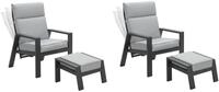 Garden Impressions Gartenstuhl 2er Set Relaxsessel Max Relaxliege Loungesessel...