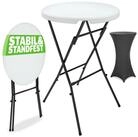Casaria Stehtisch, mit Husse Anthrazit Klappbar Rund 110cm Hoch Outdoor Garten