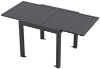 COSTWAY Gartentisch, Aluminium ausziehbar, 80/160x80cm rechteckig