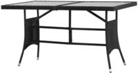 vidaXL Gartentisch Gartentisch Schwarz 140 x 80 x 74 cm Poly Rattan (1-St)