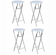 vidaXL Klapptisch Stehtische 4 Stk. mit MDF Tischplatte Wei&szlig; (4-St)