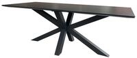 MR.DEKO Gartentisch Malaga 200x90 cm Aluminium Keramik dunkelgrau Tisch Outdoor...
