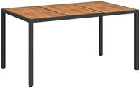 vidaXL Gartentisch Gartentisch Schwarz 150 x 90 x 75 cm Poly-Rattan (1-St)