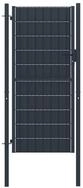vidaXL Zauneinzelt&uuml;r, Zauntor PVC und Stahl 100x204 cm Anthrazit