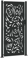 vidaXL Gartentor Gartentor Schwarz 100x200 cm Stahl Flammendesign