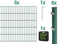 Alberts Doppelstabmattenzaun Grundset, (Set), H&ouml;he: 80-200 cm, Gesamtl&auml;nge:...