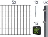Alberts Doppelstabmattenzaun Grundset, (Set), H&ouml;he: 80-200 cm, Gesamtl&auml;nge:...