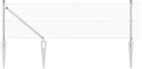 vidaXL Gartenzaun Schwei&szlig;drahtzaun mit Spikes 10 x 0,5 m (B x H), (1-St)
