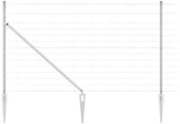 vidaXL Gartenzaun Schwei&szlig;drahtzaun mit Spikes 25 x 1,4 m (B x H), (1-St)