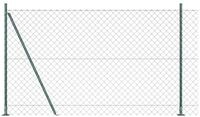vidaXL Gartenzaun Geschwei&szlig;ter Drahtzaun mit Betonfundament 10 x 1,6 m (B x H),